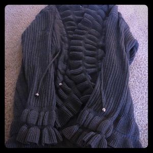 Dark grey, sweater cardigan